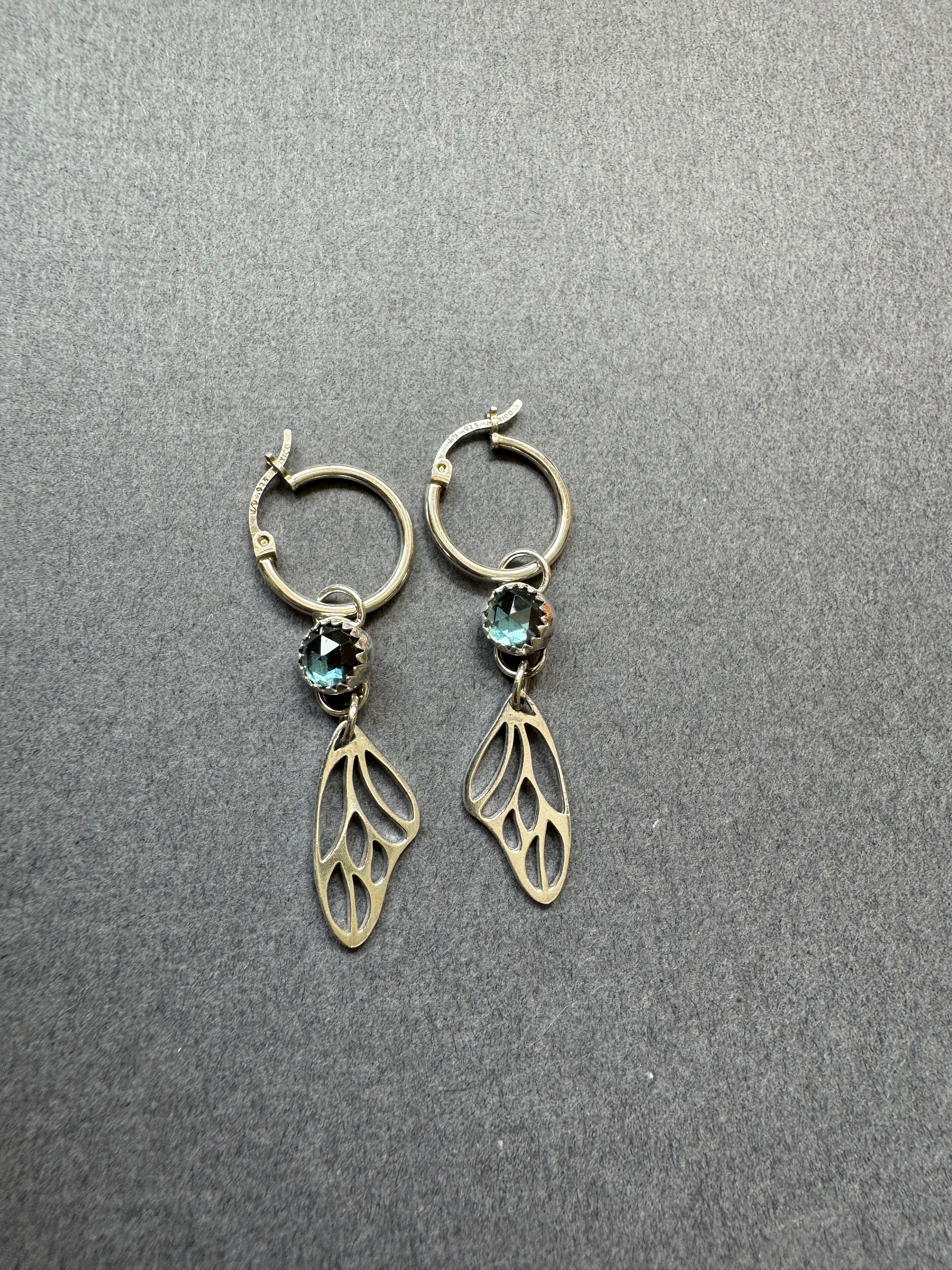 Artisanlab Jewelry Sterling silver Garden butterfly wing earrings- Ready to ship!