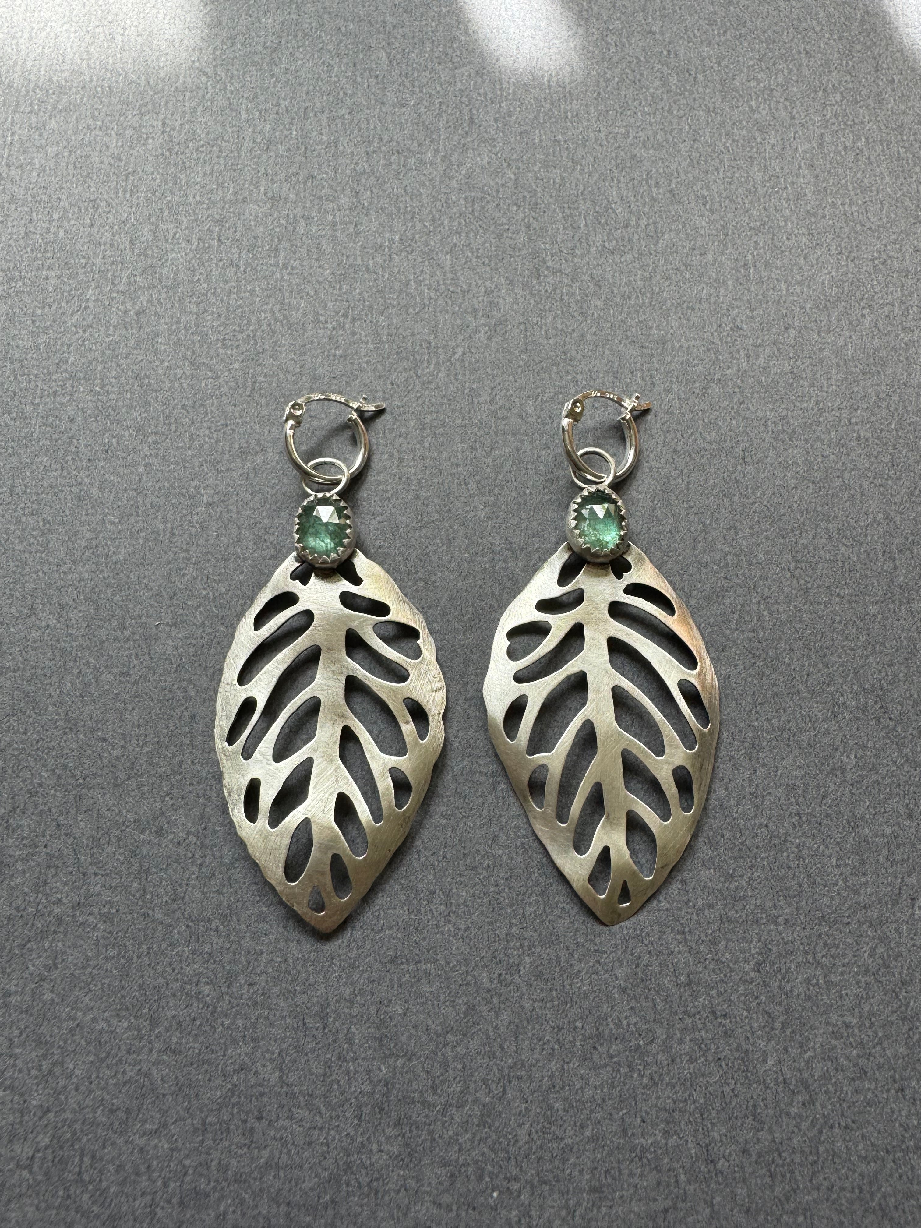 Artisanlab Jewelry Sterling silver Garden botanical leaf earrings- Ready to ship!