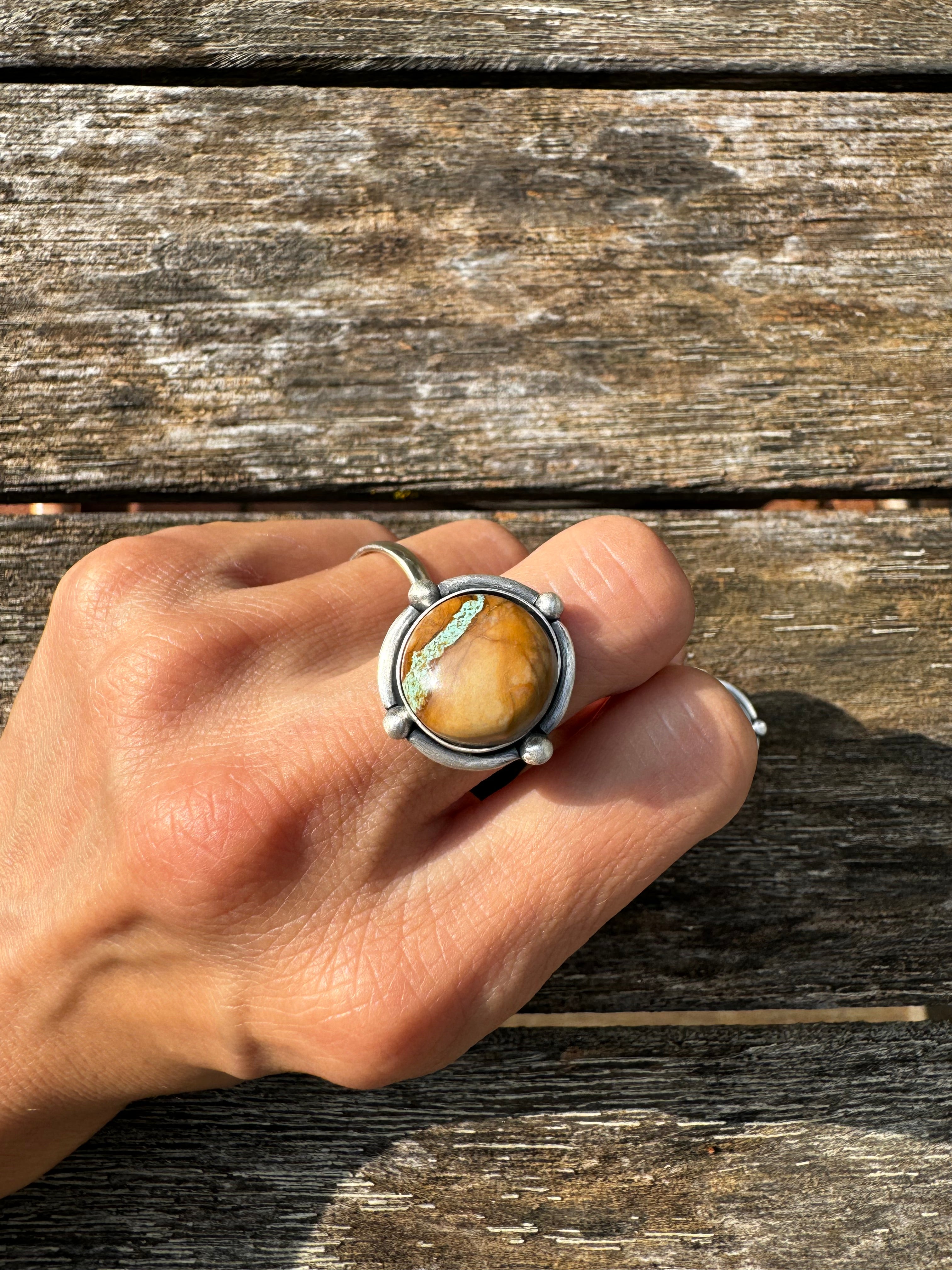 ArtisanLab Jewelry Sterling Silver Nevada Turquoise Rings-M.T.O (Made to order)