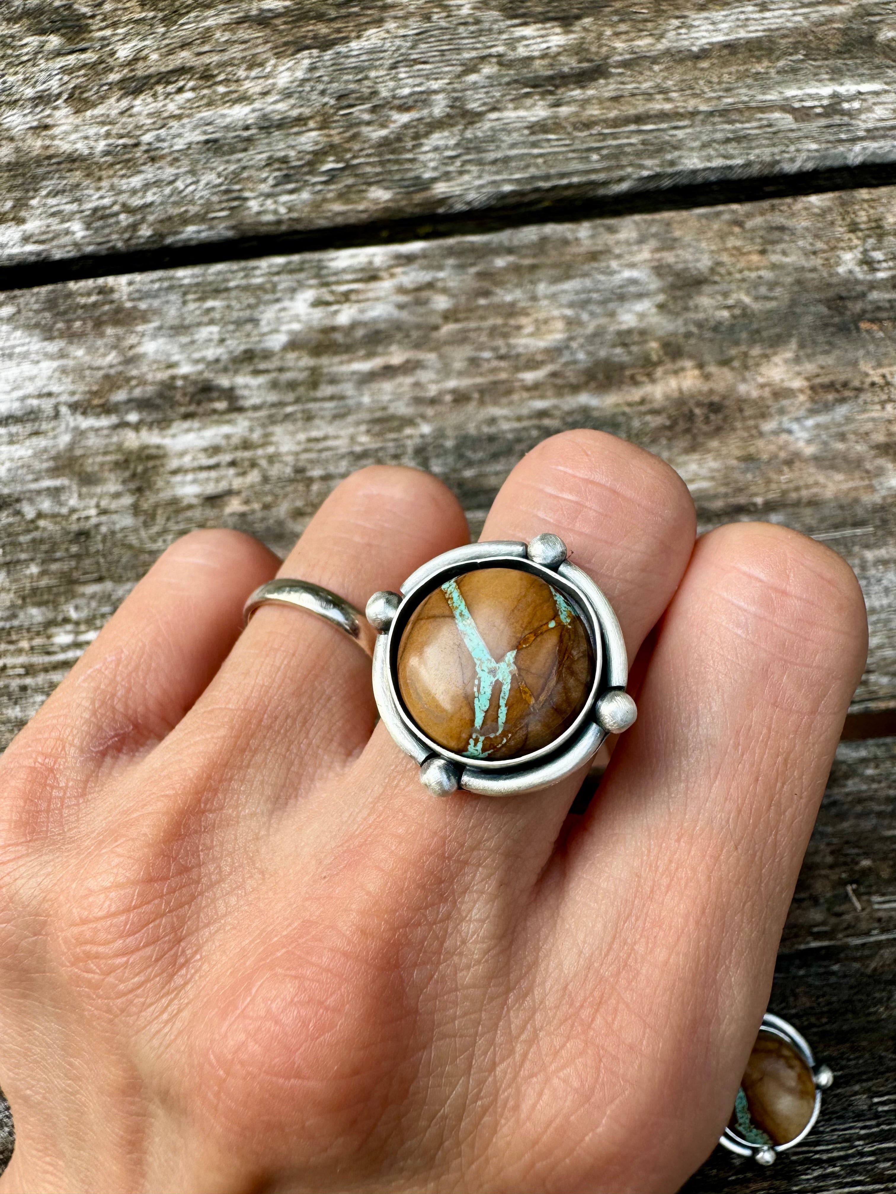 ArtisanLab Jewelry Sterling Silver Nevada Turquoise Rings-M.T.O (Made to order)