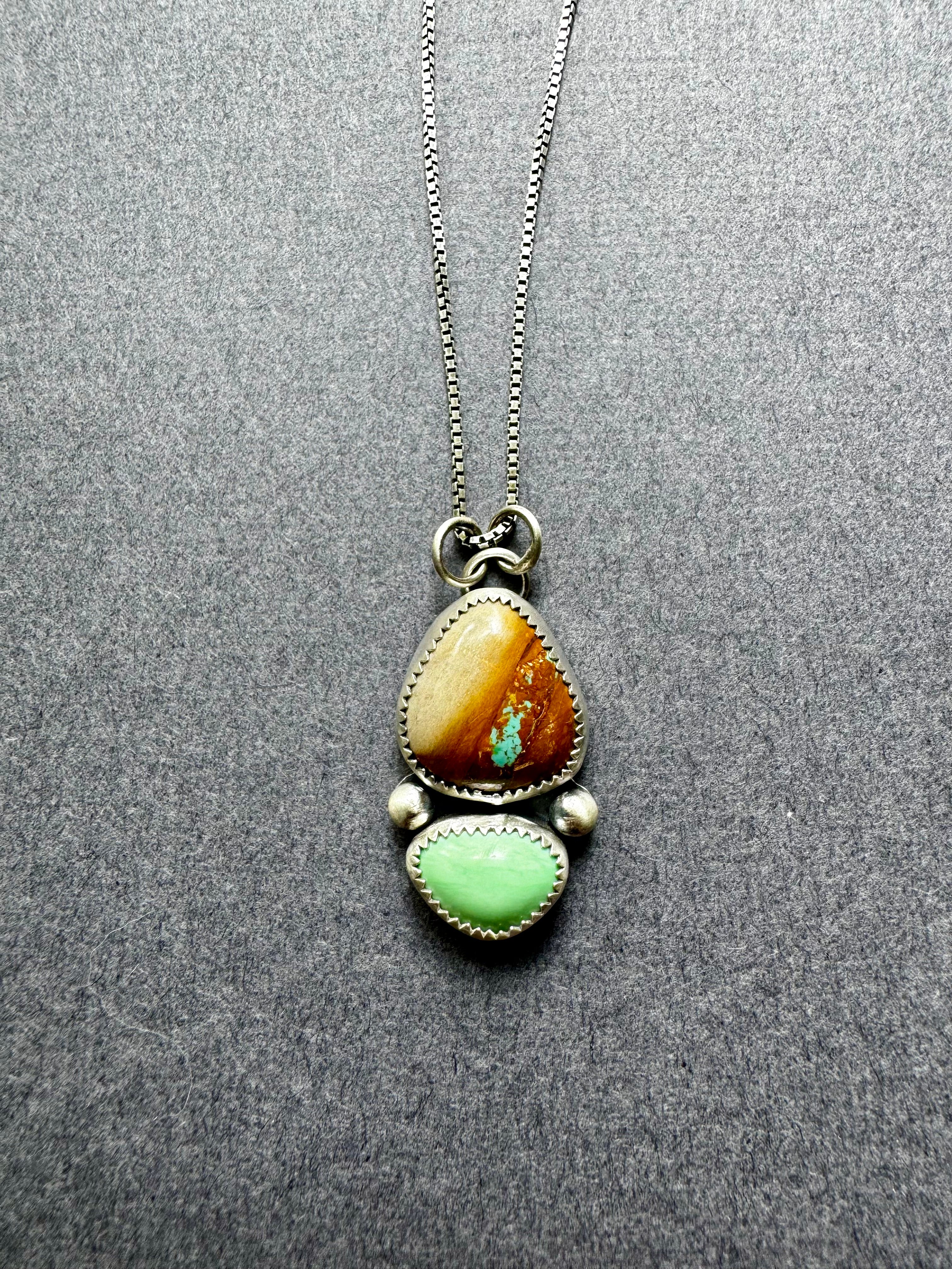 ArtisanLab Jewelry Sterling Silver Turquoise Mix Color Necklace- Ready to ship!