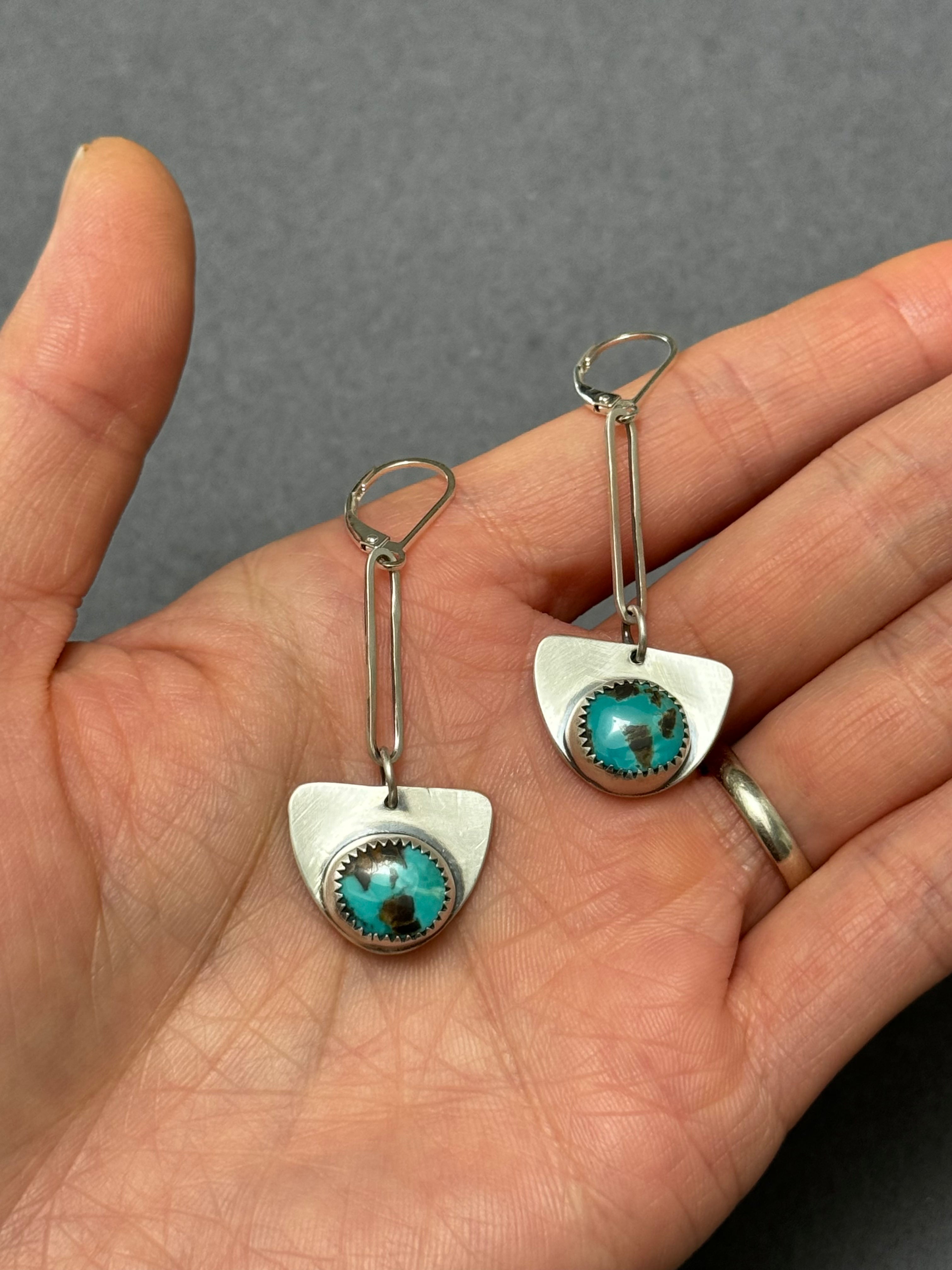 Artisanlab Jewelry Carico Lake Turquoise link Earrings -Ready to ship!