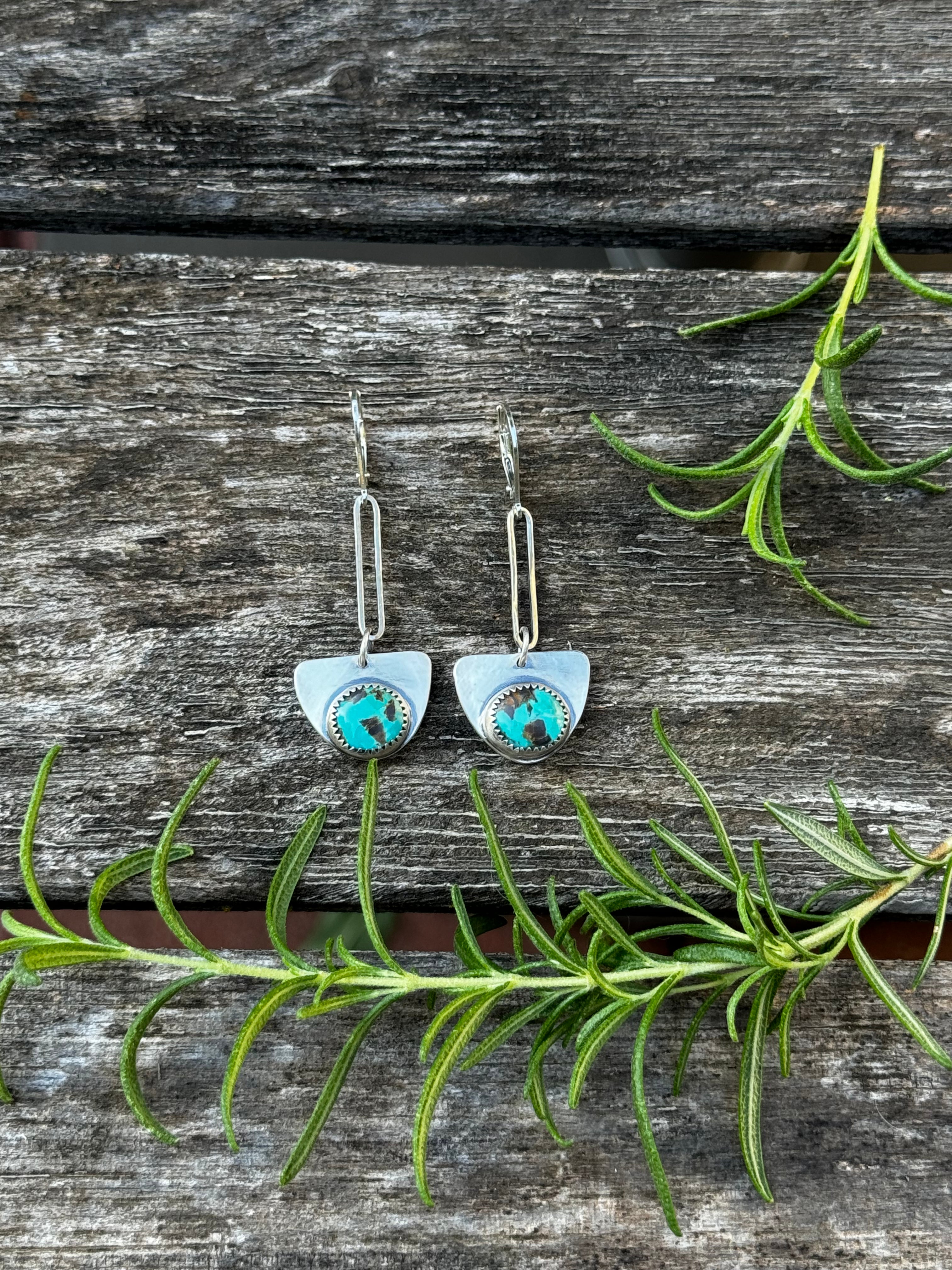 Artisanlab Jewelry Carico Lake Turquoise link Earrings -Ready to ship!