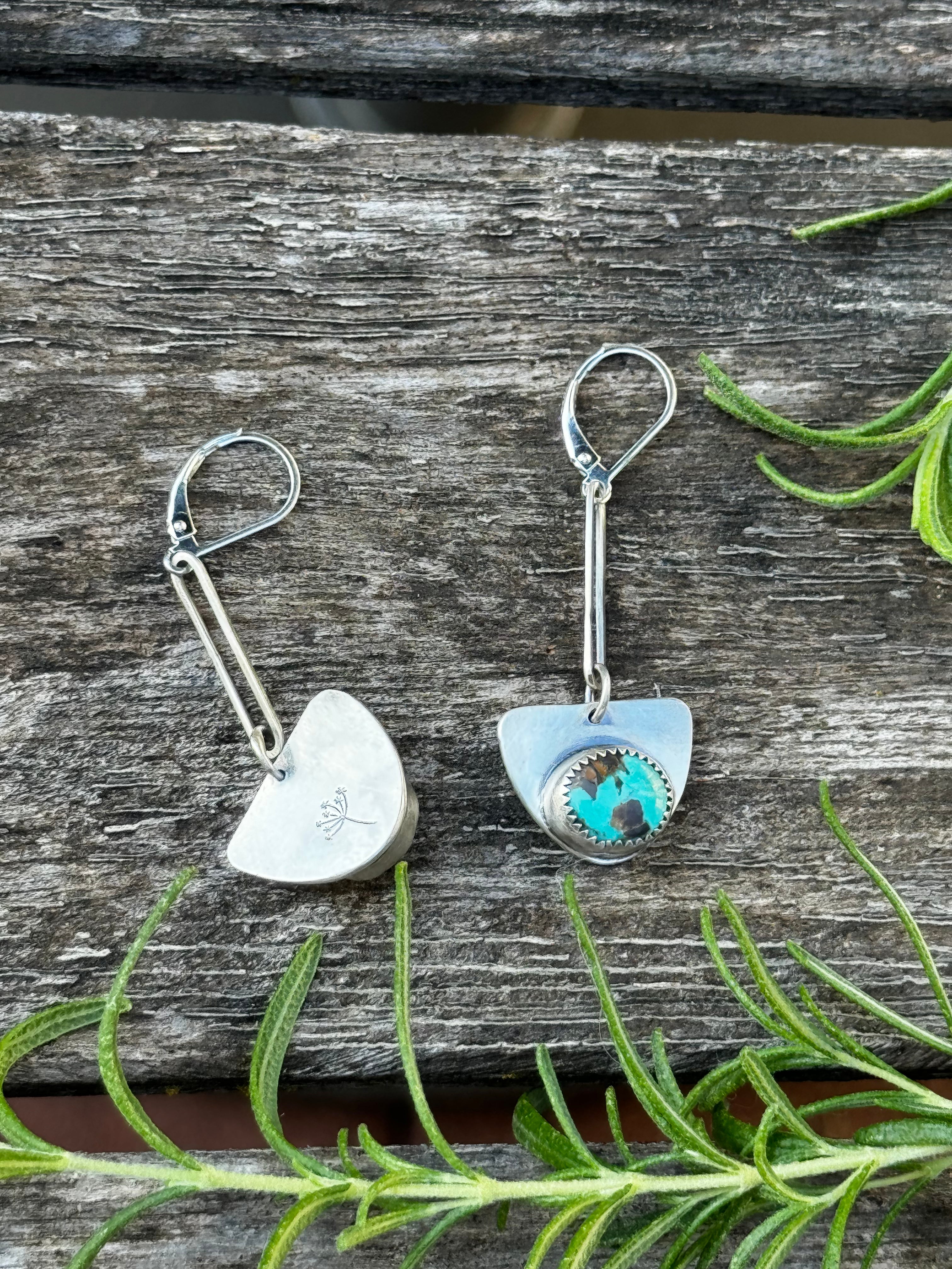 Artisanlab Jewelry Carico Lake Turquoise link Earrings -Ready to ship!