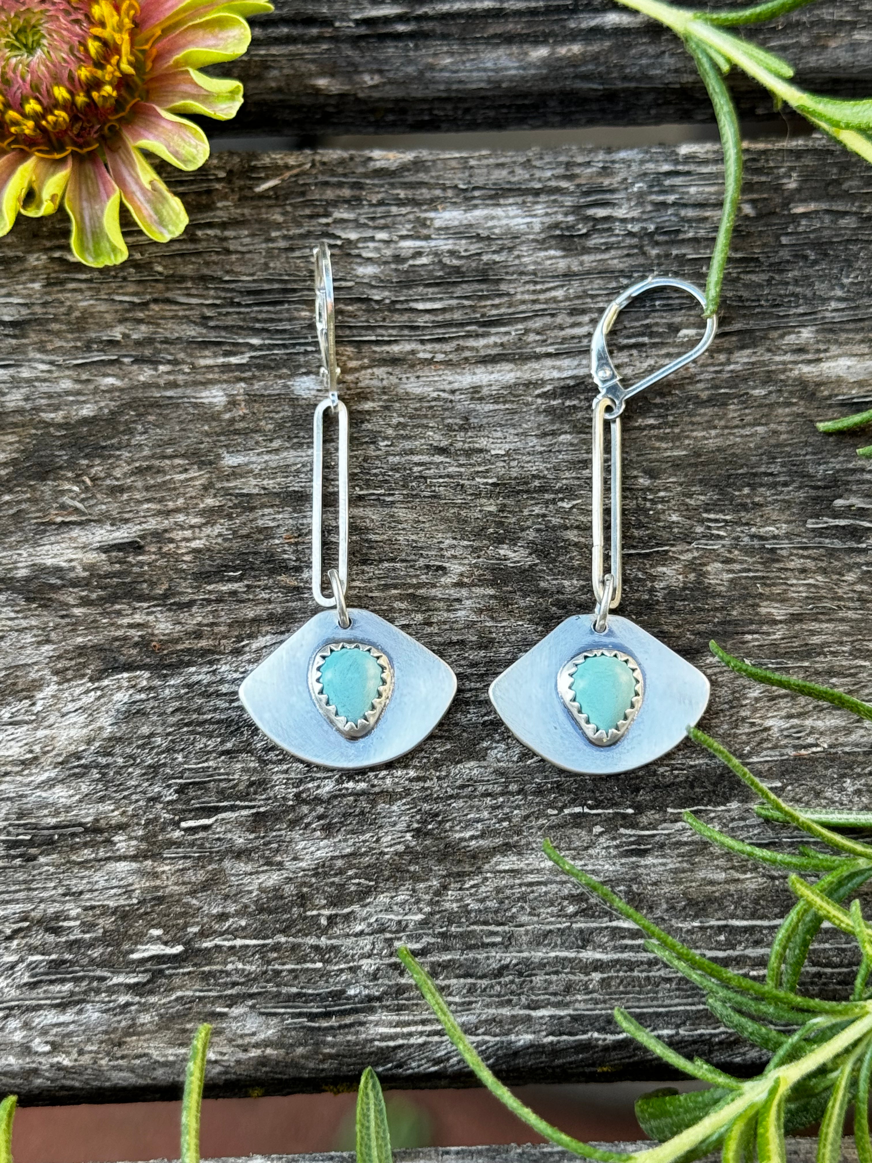 Artisanlab Jewelry Baby Blue Turquoise Earrings -Ready to ship!