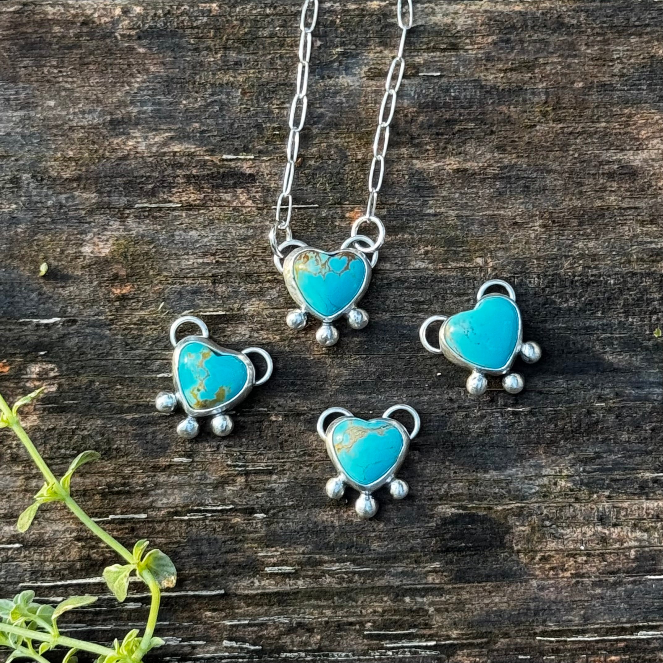 Artisanlab Jewelry Kingman Mini Heart Turquoise Dainty Necklace - Ready to ship!