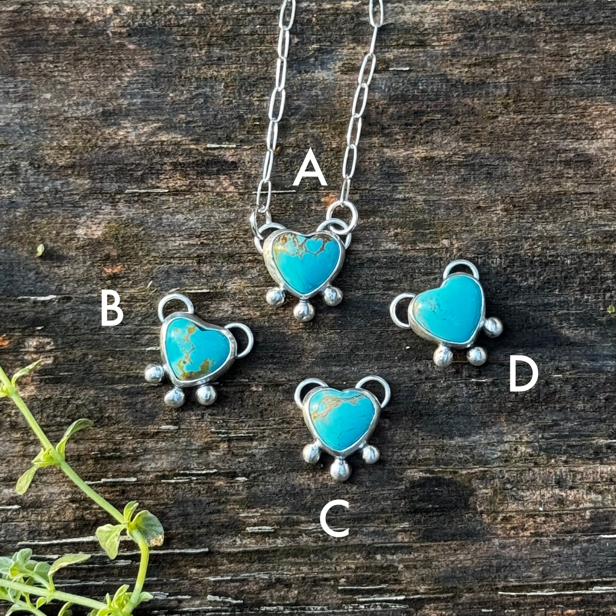 Artisanlab Jewelry Kingman Mini Heart Turquoise Dainty Necklace - Ready to ship!