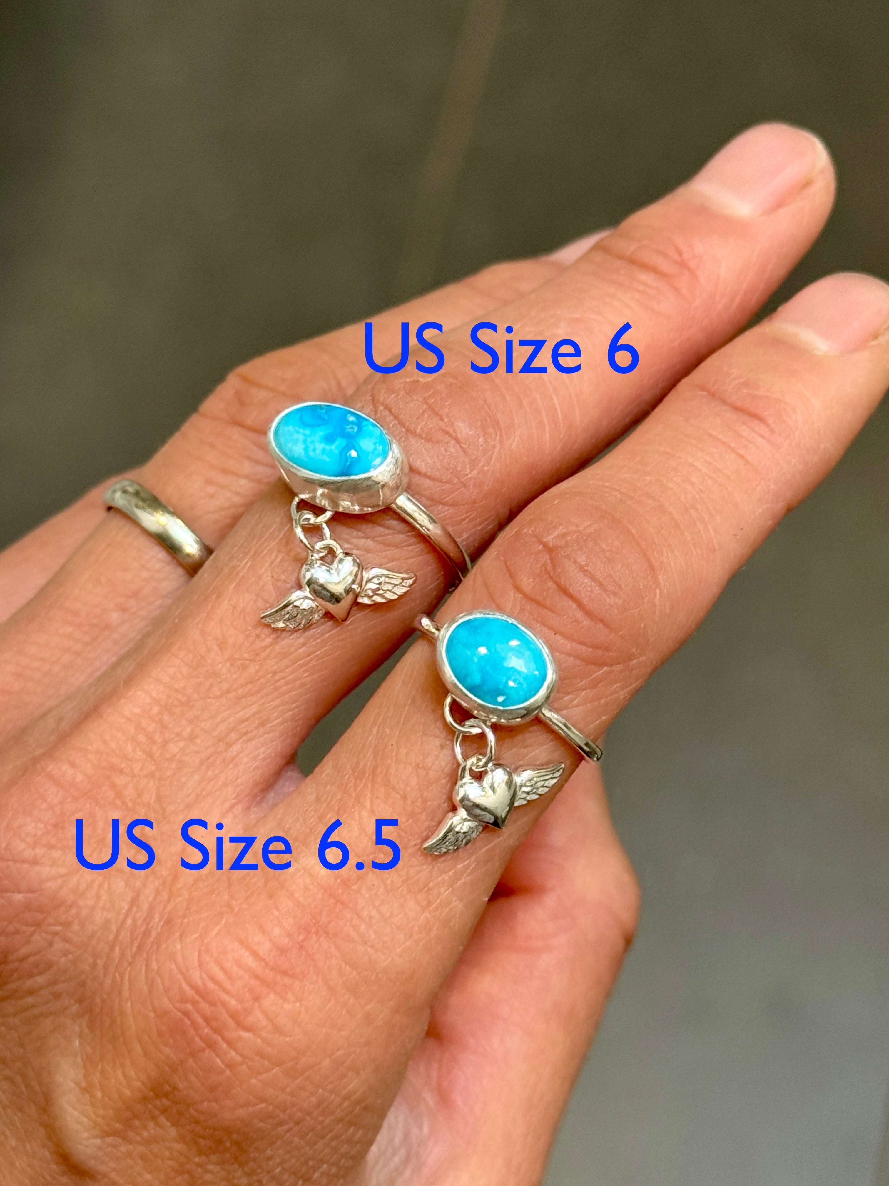 Artisanlab Jewelry Bluebird Turquoise Dainty Stacking Ring
