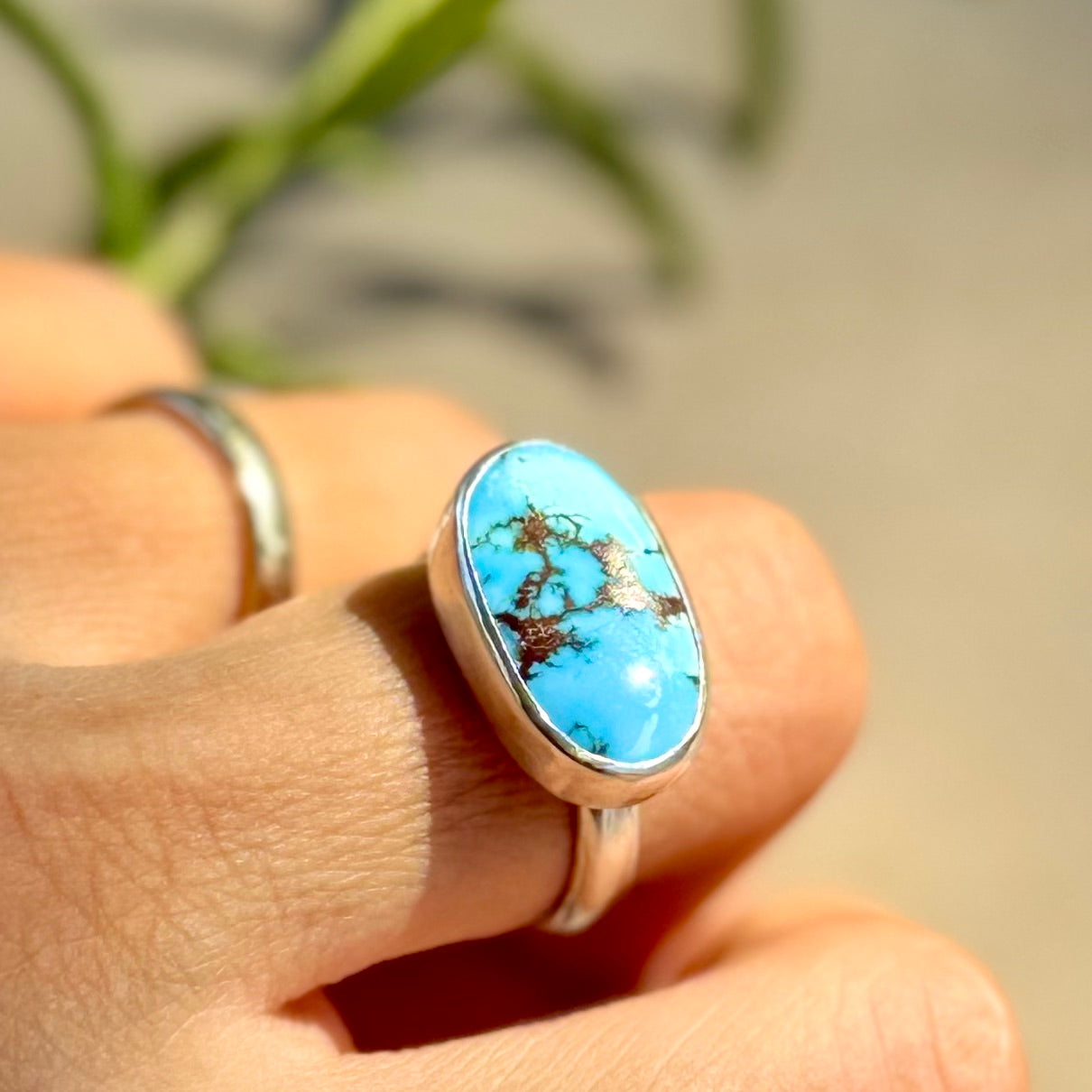 ArtisanLab Jewelry Horizontal Golden Hill Sonoran Gold Turquoise Ring