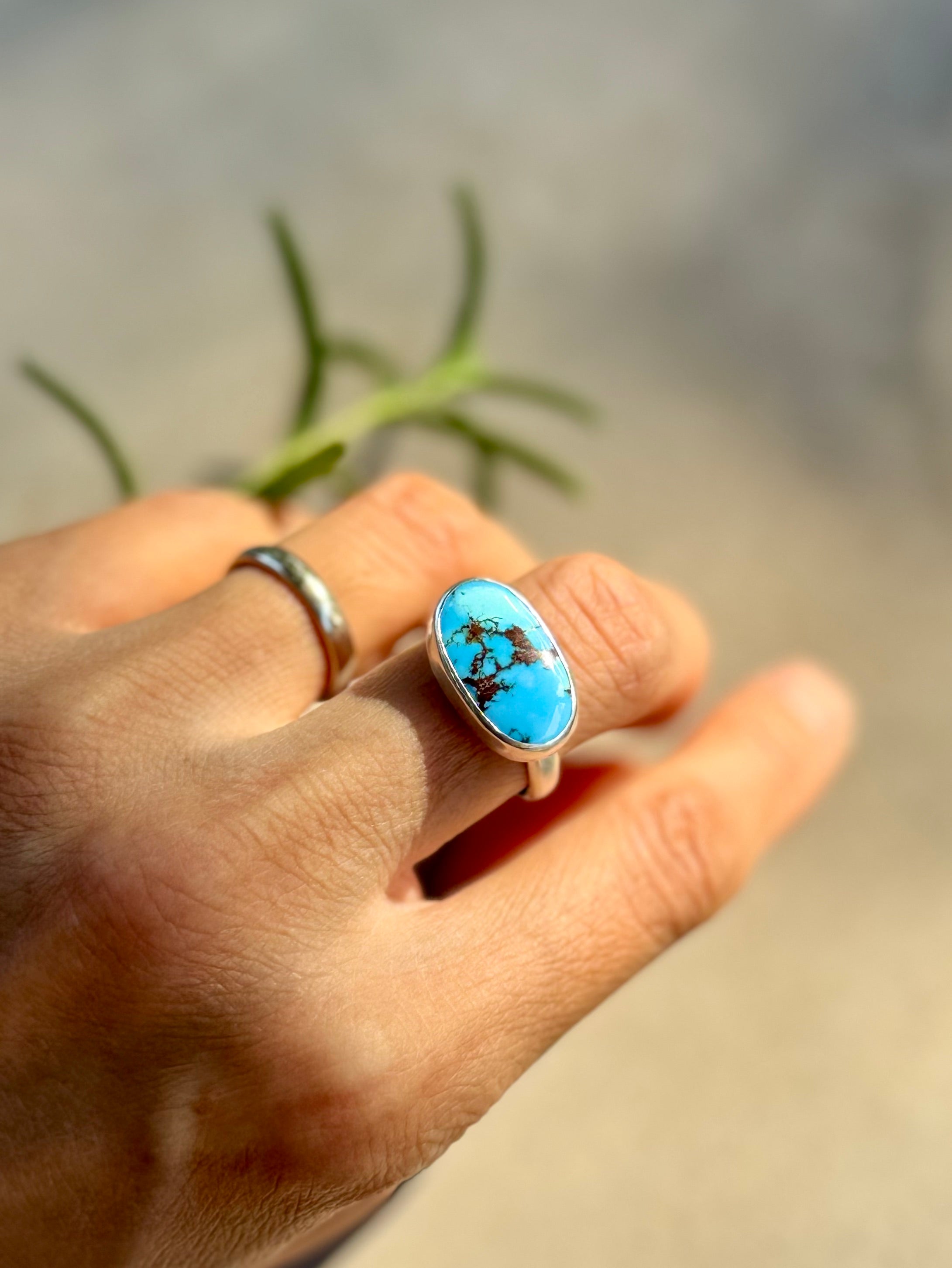 ArtisanLab Jewelry Horizontal Golden Hill Sonoran Gold Turquoise Ring