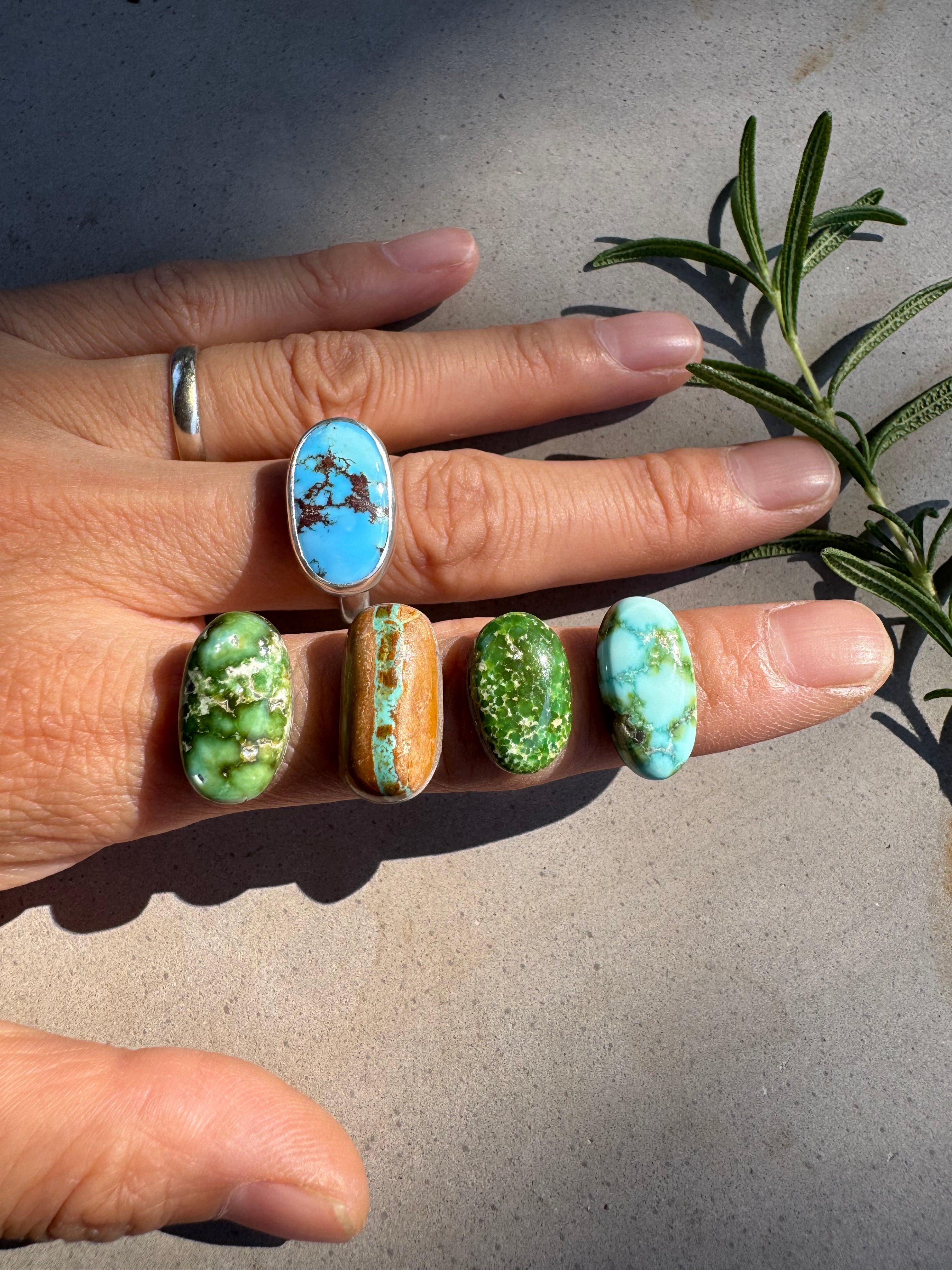 ArtisanLab Jewelry Horizontal Golden Hill Sonoran Gold Turquoise Ring